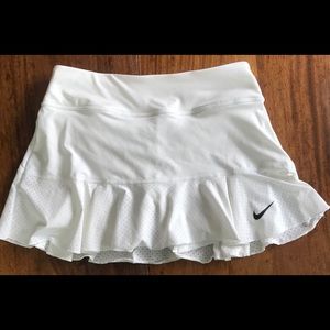 White tennis skirt